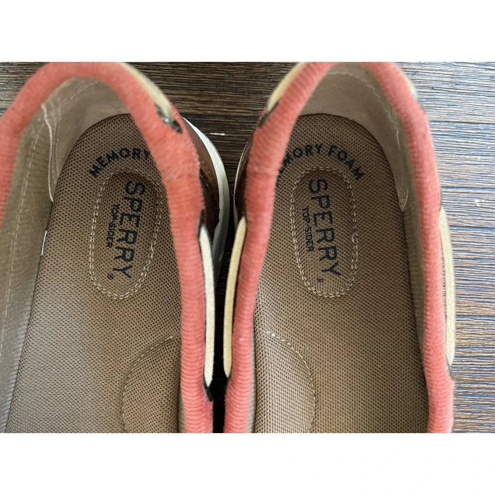 Sperry Womens Angelfish Varsity Brown Casual Boat Shoes 8 Medium